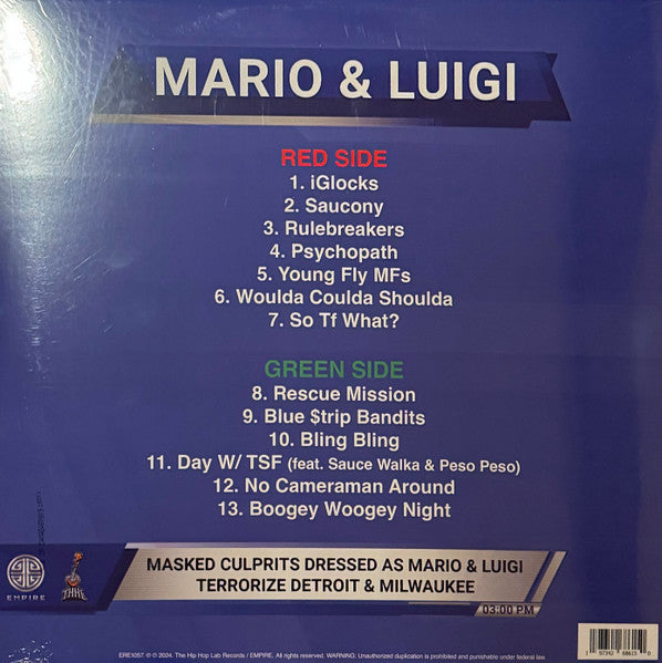 BabyTron & Certified Trapper - Mario & Luigi - New LP Record 2024 TheHipHopLab Empire Picture Disc Vinyl - Hip Hop / Trap / Gangsta - Shuga Records