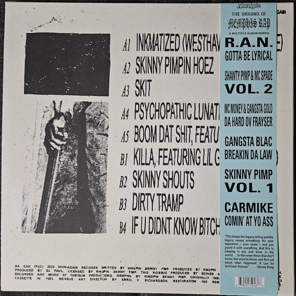 Skinny Pimp - Vol. 1 (1993) - New LP Record 2024 Now-Again USA Galaxy Ice Vinyl, OBI & Booklet - Memphis Rap / Gangsta / Hip Hop - Shuga Records