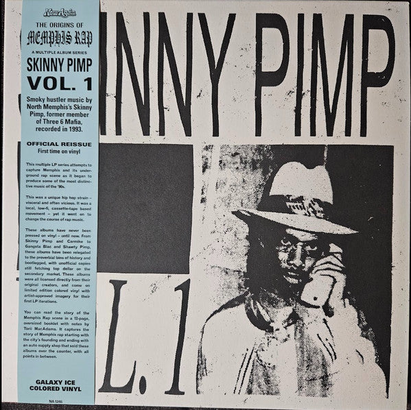 Skinny Pimp - Vol. 1 (1993) - New LP Record 2024 Now-Again USA Galaxy Ice Vinyl, OBI & Booklet - Memphis Rap / Gangsta / Hip Hop - Shuga Records