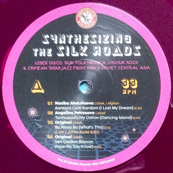 Various - Synthesizing The Silk Roads (Uzbek Disco, Tajik Folktronica, Uyghur Rock & Crimean Tatar Jazz From 1980's Soviet Central Asia) - Mint- 2 LP Record 2024 Ostinato Maqom Soul USA Raspberry Electric & Download - Disco / Synth-pop - Shuga Records