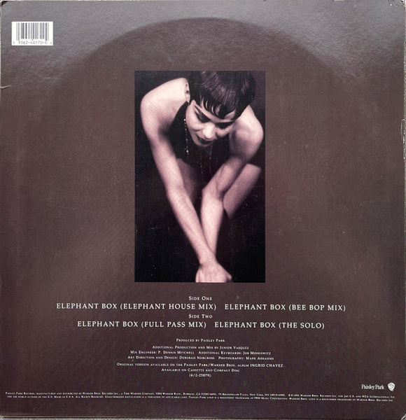 Ingrid Chavez - Elephant Box - Mint- 12" Single Record 1991 Paisley Park Warner USA Promo Vinyl - House - Shuga Records