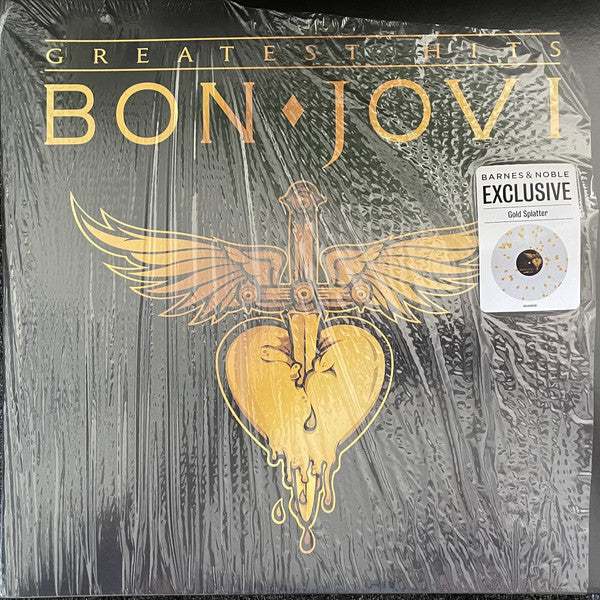 Bon Jovi - Greatest Hits (2010) - New 2 LP Record 2024 Island Barnes & Noble Exclusive Gold Splatter Vinyl - Pop Rock / Hard Rock / Arena Rock - Shuga Records