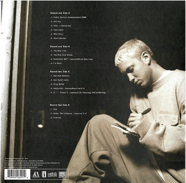 Eminem - The Marshall Mathers LP (2000) - Mint- 2 LP Record 2008 Aftermath Interscope USA 180 gram Vinyl & Insert - Hip Hop - Shuga Records