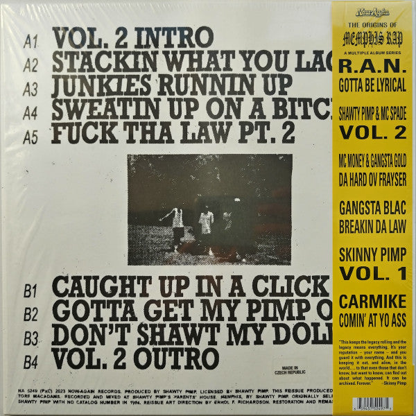 Shawty Pimp & MC Spade - Vol. 2: Gotta Get My Pimp On (1994) - New LP Record 2024 Now-Again USA Galaxy Yellow, OBI & Booklet - Memphis Rap / Gangsta / Hip Hop - Shuga Records