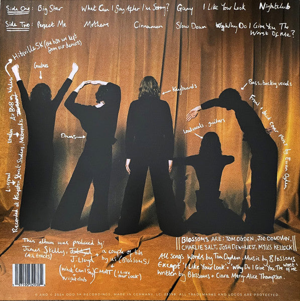 Blossoms - Gary - New LP Record 2024 ODD SK UK Orange Liquid Filled Vinyl - Indie Rock / Indie Pop / Alternative Rock - Shuga Records