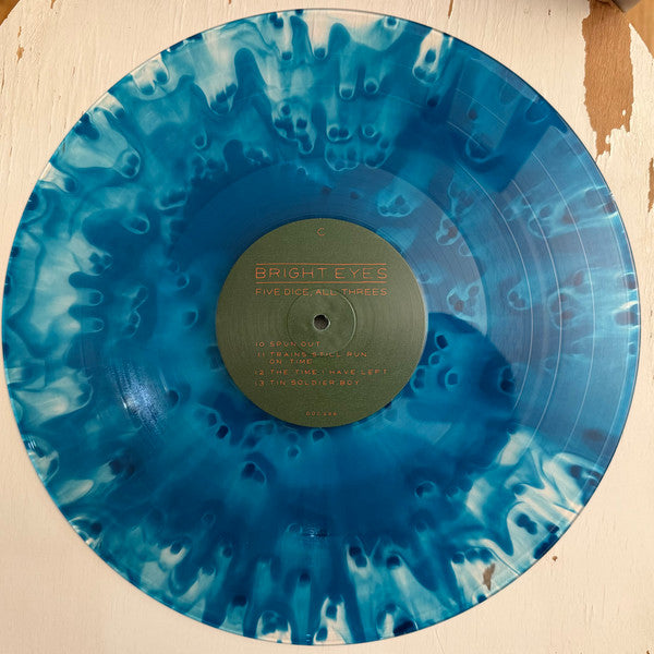Bright Eyes - Five Dice, All Threes - Mint- 2 LP Record 2024 Barnes & Noble Exclusive Ghostly Blue Vinyl - Pop Rock / Indie Folk - Shuga Records