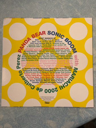 Panda Bear, Sonic Boom with Mariachi 2000 De Cutberto Pérez - Reset Mariachi EP - New EP Record 2024 Domino Vinyl - Indie Pop / Latin / Mariachi - Shuga Records