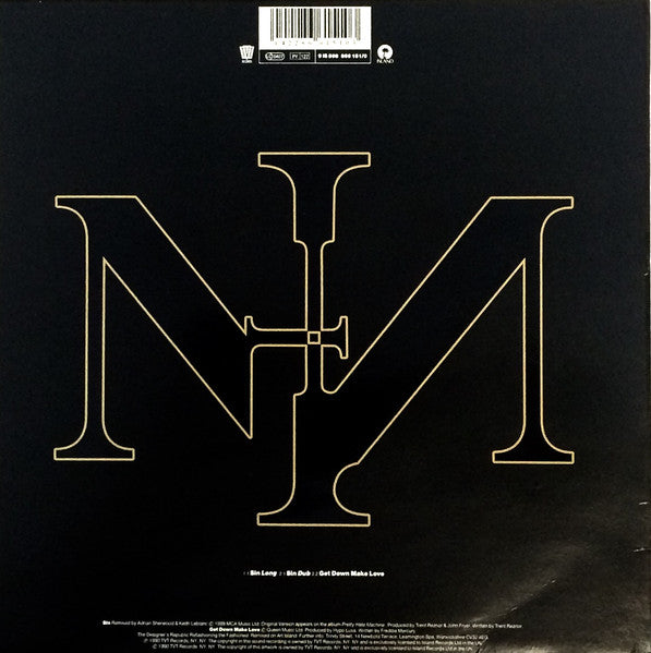 Nine Inch Nails - Sin - VG+ 9" Single Record 1991 TVT Island UK Original RARE Vinyl - Industrial / Synth-pop