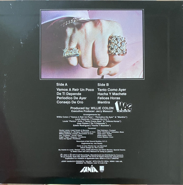Hector Lavoe - De Ti Depende (It's Up To You) (1976) - New LP Record 2024 Craft Fania 180 gram Vinyl - Salsa / Latin - Shuga Records
