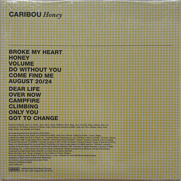 Caribou - Honey - New LP Record 2024 Merge Yellow Peak Vinyl -  Electronic / House / Indie Pop - Shuga Records
