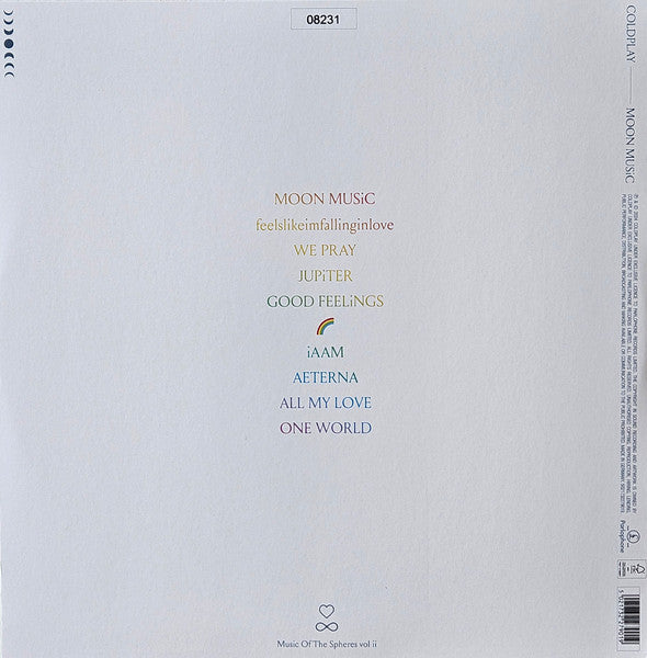 Coldplay - Moon Music - Mint- LP Record 2024 Parlophone Zoetrope Picture Disc Vinyl & Numbered - Pop Rock / Alternative Rock - Shuga Records