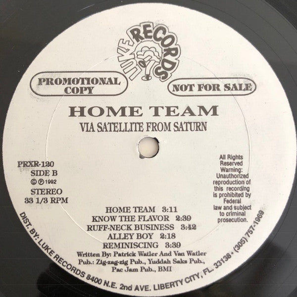 Home Team - Via Satellite From Saturn - Mint- LP Record 1992 Luke USA Original Promo Vinyl - Hip Hop - Shuga Records