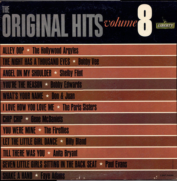 Various - The Original Hits Volume 8 - VG+ LP Record 1963 Liberty USA Vinyl - Rock & Roll / Soul / R&B - Shuga Records