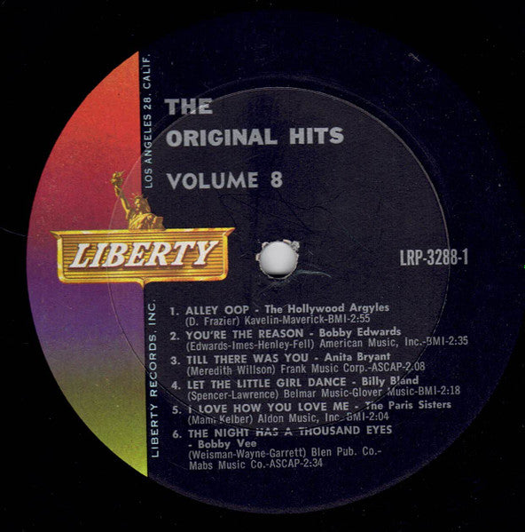 Various - The Original Hits Volume 8 - VG+ LP Record 1963 Liberty USA Vinyl - Rock & Roll / Soul / R&B - Shuga Records