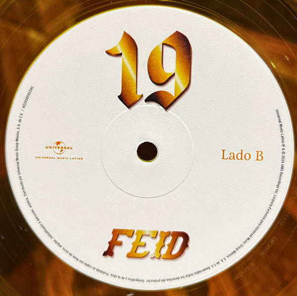 Feid - 19 - New (OPENED TO VERIFY COLOR) LP Record 2024 Universal Music Latino Colombia Translucent Yellow Gold Vinyl & Insert - Reggaeton / Colombian Pop - Shuga Records