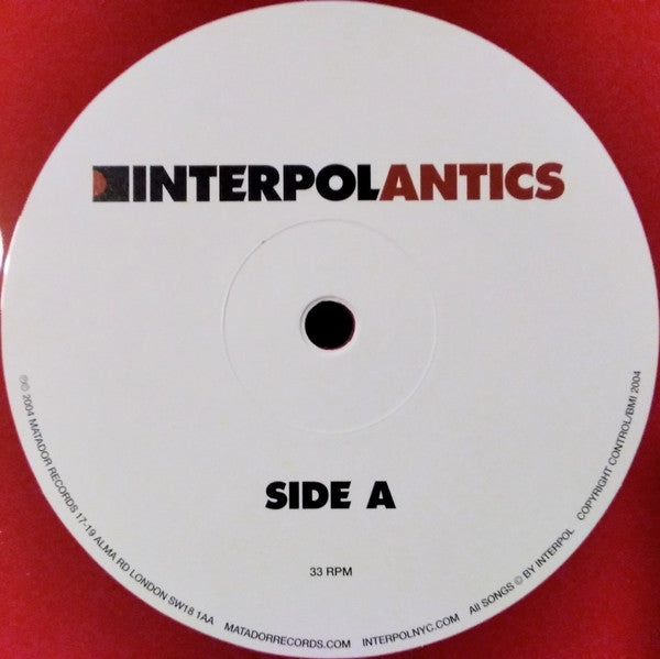 Interpol - Antics (2004) - New LP Record 2024 Matador Red Vinyl - Indie Rock / Post-Punk - Shuga Records
