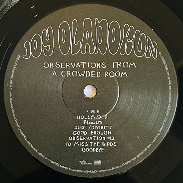 Joy Oladokun - Observations From A Crowded Room - New LP Record 2024 Amigo Vinyl - Rock / Folk Rock / Pop - Shuga Records