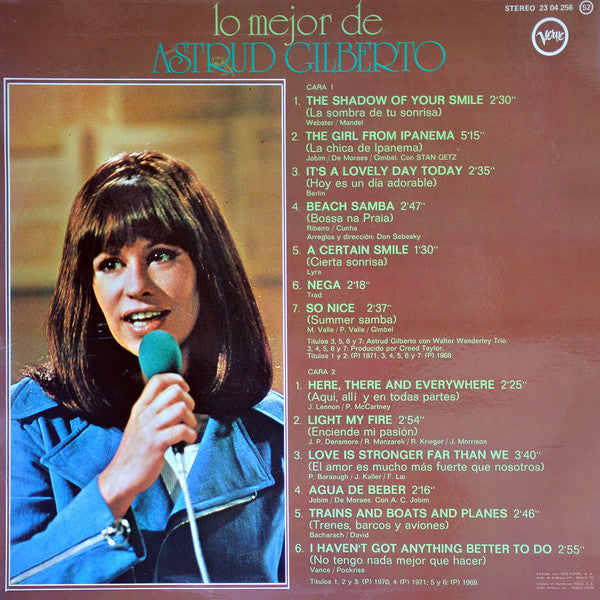 Astrud Gilberto - Lo Mejor De Astrud Gilberto - VG+ LP Record 1975 Verve Spain Vinyl Jazz / Latin / Bossanova - Shuga Records