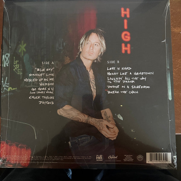 Keith Urban - High - New LP Record 2024 Capitol Hit Red Barnes & Noble Exclusive Tangerine Vinyl - Country - Shuga Records