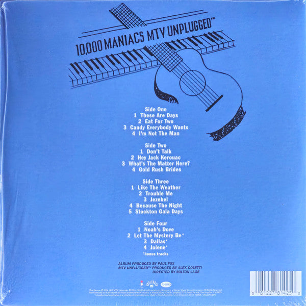 10,000 Maniacs MTV Unplugged (1993) - Mint- 2 LP Recor 2024 Rhino Elektra Barnes & Noble Exclusive Translucent Cobalt-Blue Vinyl - Pop Rock / Folk Rock - Shuga Records
