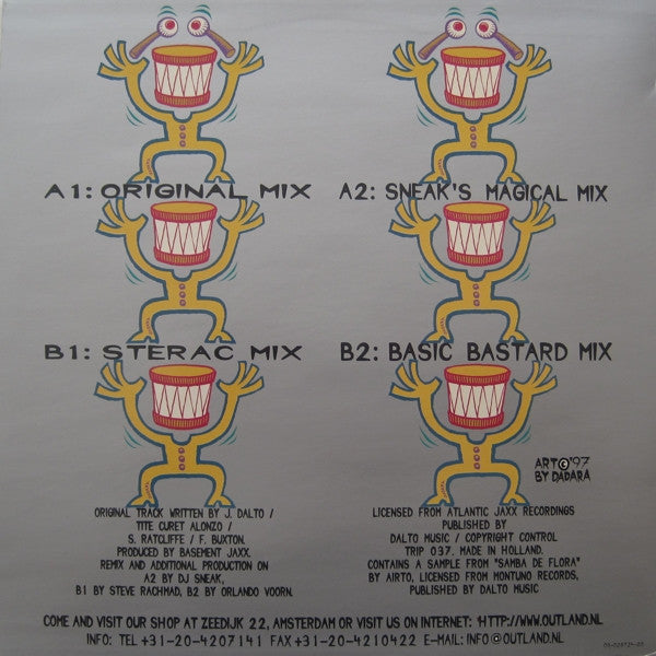 Basement Jaxx – Samba Magic - VG+ 12" Single Record 1997 Outland Netherlands Vinyl - House - Shuga Records