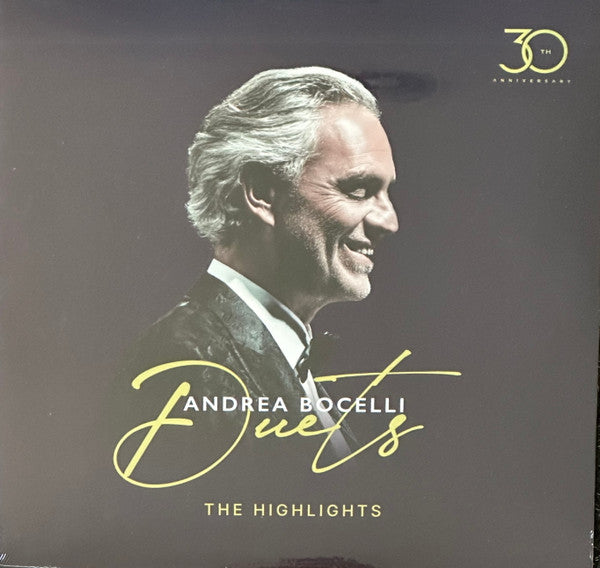 Andrea Bocelli - Duets - 30th Anniversary (The Highlights) - New LP Record 2024 Decca Germany Vinyl - Pop / Jazz / Latin - Shuga Records
