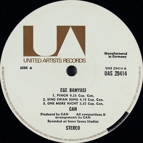 Can – Ege Bamyasi - VG+ LP Record 1972 United Artists Germany/UK Vinyl - Krautrock / Prog Rock