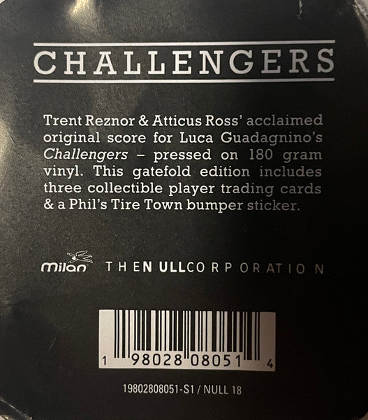 Trent Reznor & Atticus Ross - Challengers (Original Score) - Mint- LP Record 2024 Milan Null Corporation 180 gram Vinyl, Trading Cards & Bumper Sticker - Soundtrack / Score / Techno - Shuga Records