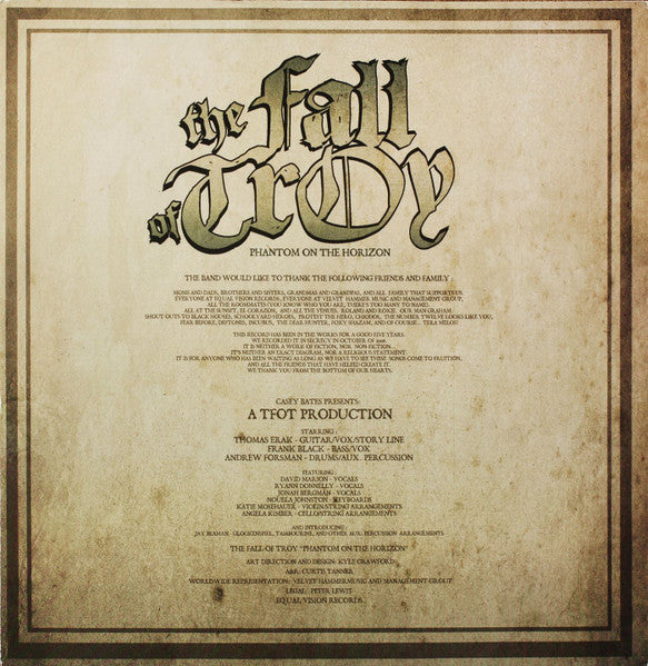 The Fall Of Troy - Phantom On The Horizon - Mint- (VG+ Cover) EP Record 2009 Equal Vision Hot Topic Exclusive Clear Vinyl - Prog Rock / Hardcore - Shuga Records