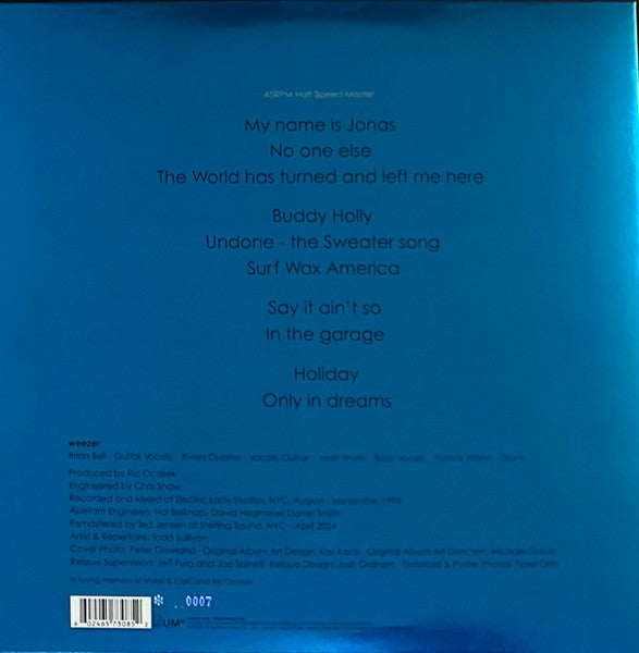 Weezer - Weezer 30 (Blue Album) New 2 LP Record 2024 Geffen 180 gram Half-Speed Mastered Vinyl, LOW Numbered, Foil Poster & Cover - Alternative Rock / Power Pop - Shuga Records