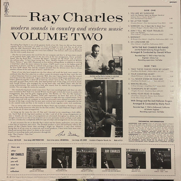 Ray Charles - Modern Sounds In Country And Western Music Volume Two (1962) - New LP Record 2024 Tangerine Barnes & Noble Exclusive Translate smoke Vinyl - Rhythm & Blues / Soul / Blues - Shuga Records