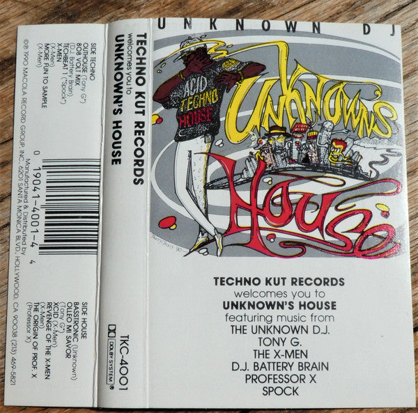 Unknown DJ - Unknown's House - New Cassette 1990 Techno Kut USA Tape - Acid House / Electro - Shuga Records