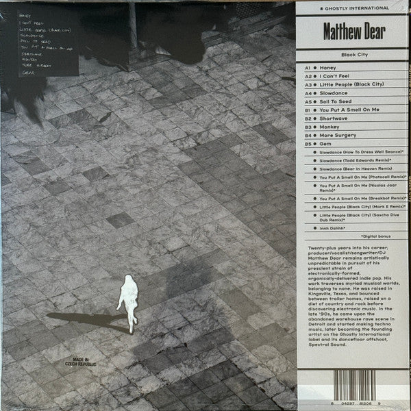 Matthew Dear - Black City (2010) - New LP Record 2024 Ghostly International Silver Vinyl - House / Techno / Experimental - Shuga Records