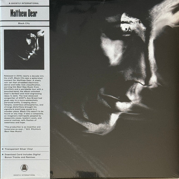 Matthew Dear - Black City (2010) - New LP Record 2024 Ghostly International Silver Vinyl - House / Techno / Experimental - Shuga Records
