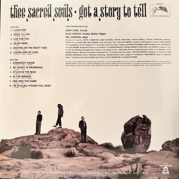 Thee Sacred Souls - Got A Story To Tell - New LP Record 2024 Penrose Daptone Tour Exclusive Green in Clear Vinyl & Download - Soul / Funk - Shuga Records