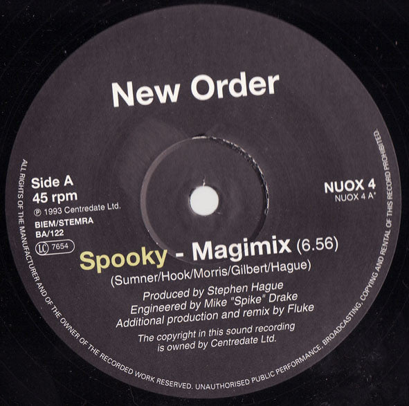 New Order - Spooky - Mint- 12" Single Record 1993 London UK Vinyl Original RARE - Synth-pop / House - Shuga Records