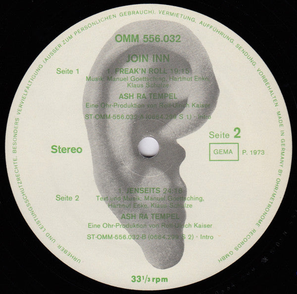 Ash Ra Tempel - Join Inn - Mint- LP Record 1973 Ohr Germany Original Press Vinyl - Krautrock / Psychedelic Rock - Shuga Records