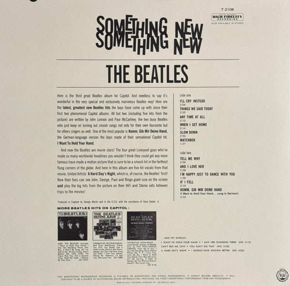 The Beatles - Something New (1964) - Mint- LP Record 2024 Capitol Apple 180 gram Vinyl - Pop Rock / Beat - Shuga Records