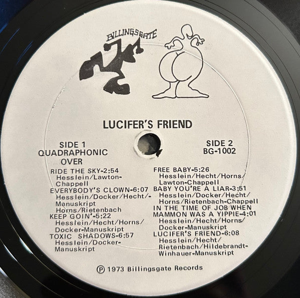Lucifer's Friend - Lucifer's Friend - VG- (low grade) LP Record 1973 Billingsgate USA Quadraphonic Vinyl - Hard Rock / Prog Rock / Blues Rock - Shuga Records