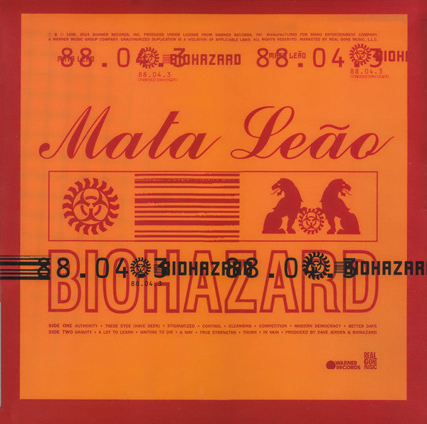 Biohazard - Mata Leão (1996) - New LP Record Store Day Black Friday 2024 Real Gone Music Tan Vinyl - Heavy Metal / Hardcore - Shuga Records