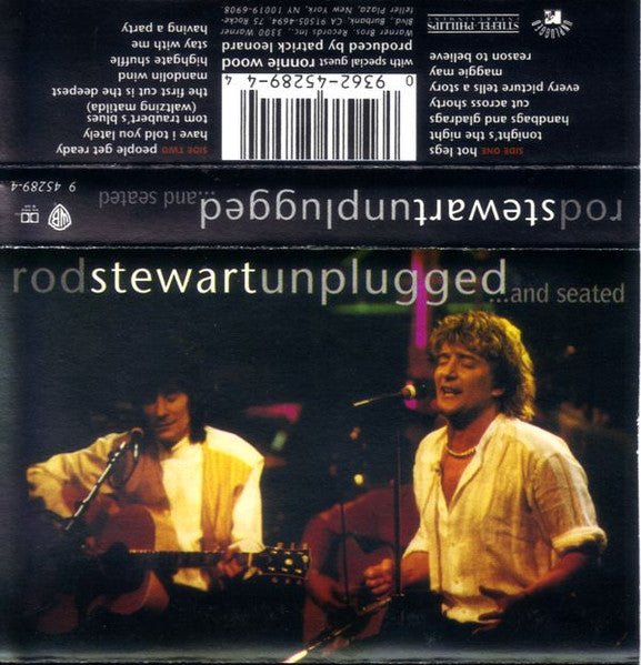 Rod Stewart With Special Guest Ronnie Wood - MTV Unplugged ...And Seated - VG+ Cassette 1993 Warner USA Tape - Acoustic / Classic Rock - Shuga Records