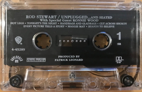 Rod Stewart With Special Guest Ronnie Wood - MTV Unplugged ...And Seated - VG+ Cassette 1993 Warner USA Tape - Acoustic / Classic Rock - Shuga Records