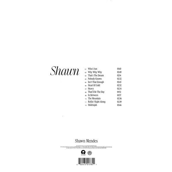 Shawn Mendes - Shawn - New LP 2024 Island Barnes & Noble Exclusive Translucent Tan Vinyl, Booklet & Poster - Pop Rock / Folk Pop - Shuga Records