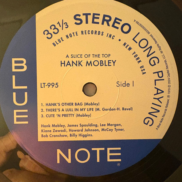 Hank Mobley - A Slice Of The Top (1979) - New LP Record 2024 Blue Note Tone Poet Series Vinyl - Hard Bop - Shuga Records
