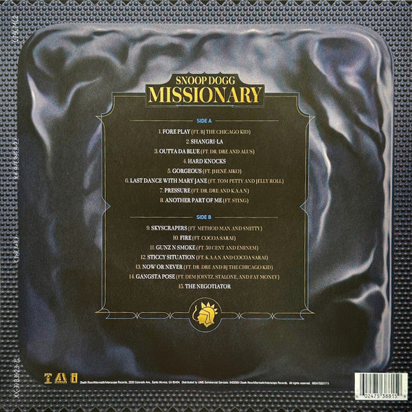 SNOOP DOGG / MISSIONARY ピクチャー盤【Blue】 Snoop Dogg 🔥 SIGNED AUTOGRAPHED Missionary Exclusive Blue Picture
