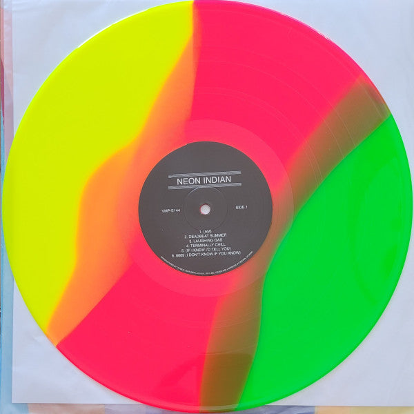 Neon Indian - Psychic Chasms (2009) - New LP Record 2024 Vinyl Me Please Club Yellow, Pink, Green Tri-Color 180 gram Vinyl - Electronic / Synth-pop / New Wave - Shuga Records