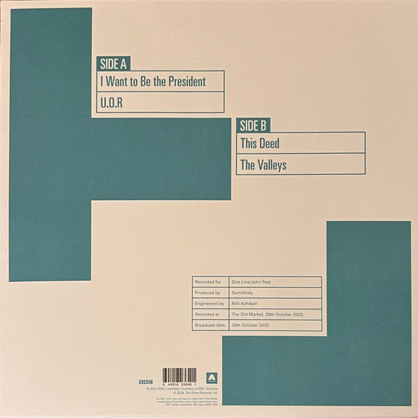 Electrelane - BBC Radio Sessions Vol. 1 (2003) - New EP Record 2024 Too Pure Vinyl - Indie Rock / Experimental - Shuga Records