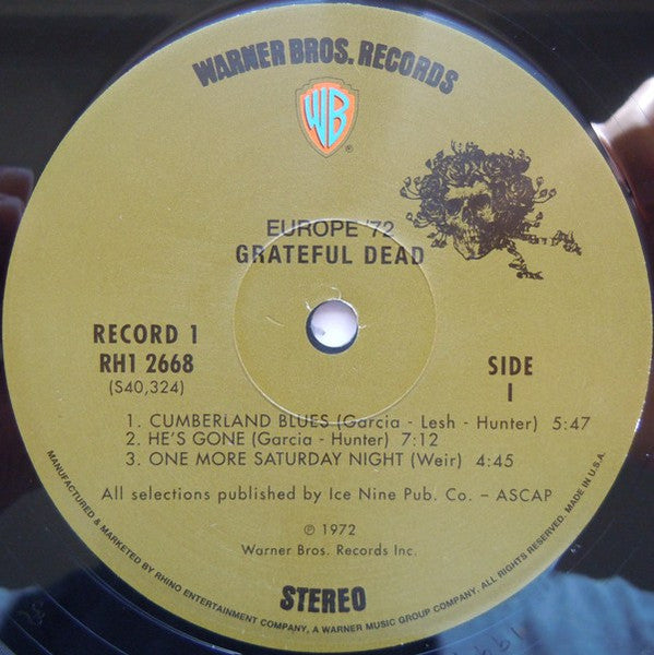 The Grateful Dead - Europe '72 (1972) - Mint- (VG+ Cover) 3 LP Record 2011 Warner USA 180 gram Vinyl & Booklet - Psychedelic Rock / Folk Rock / Country Rock - Shuga Records