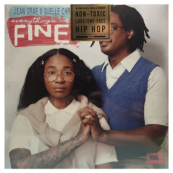 Jean Grae & Quelle Chris - Everything's Fine (2018) - New LP Record 2024 Mello Music Pink & Blue Half/Half Vinyl - Hip Hop / Conscious - Shuga Records