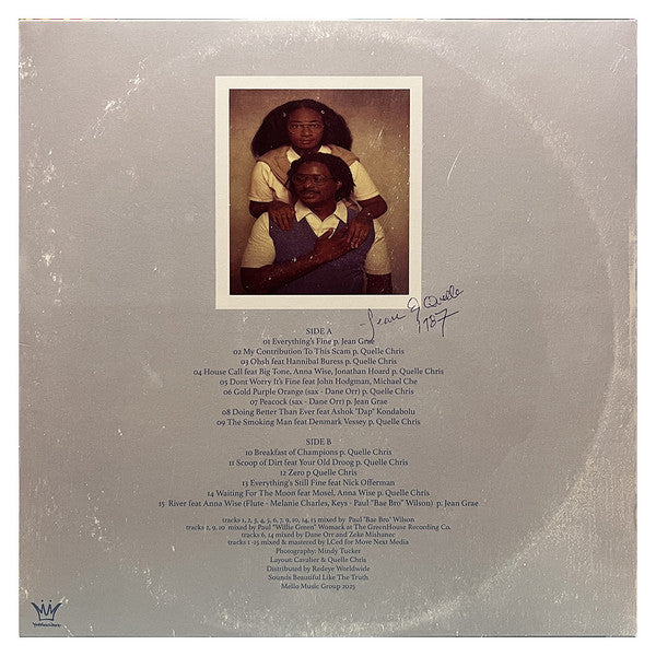 Jean Grae & Quelle Chris - Everything's Fine (2018) - New LP Record 2024 Mello Music Pink & Blue Half/Half Vinyl - Hip Hop / Conscious - Shuga Records